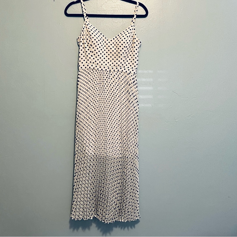 White House Black Market: Black and White Polka DotMaxi Dress
